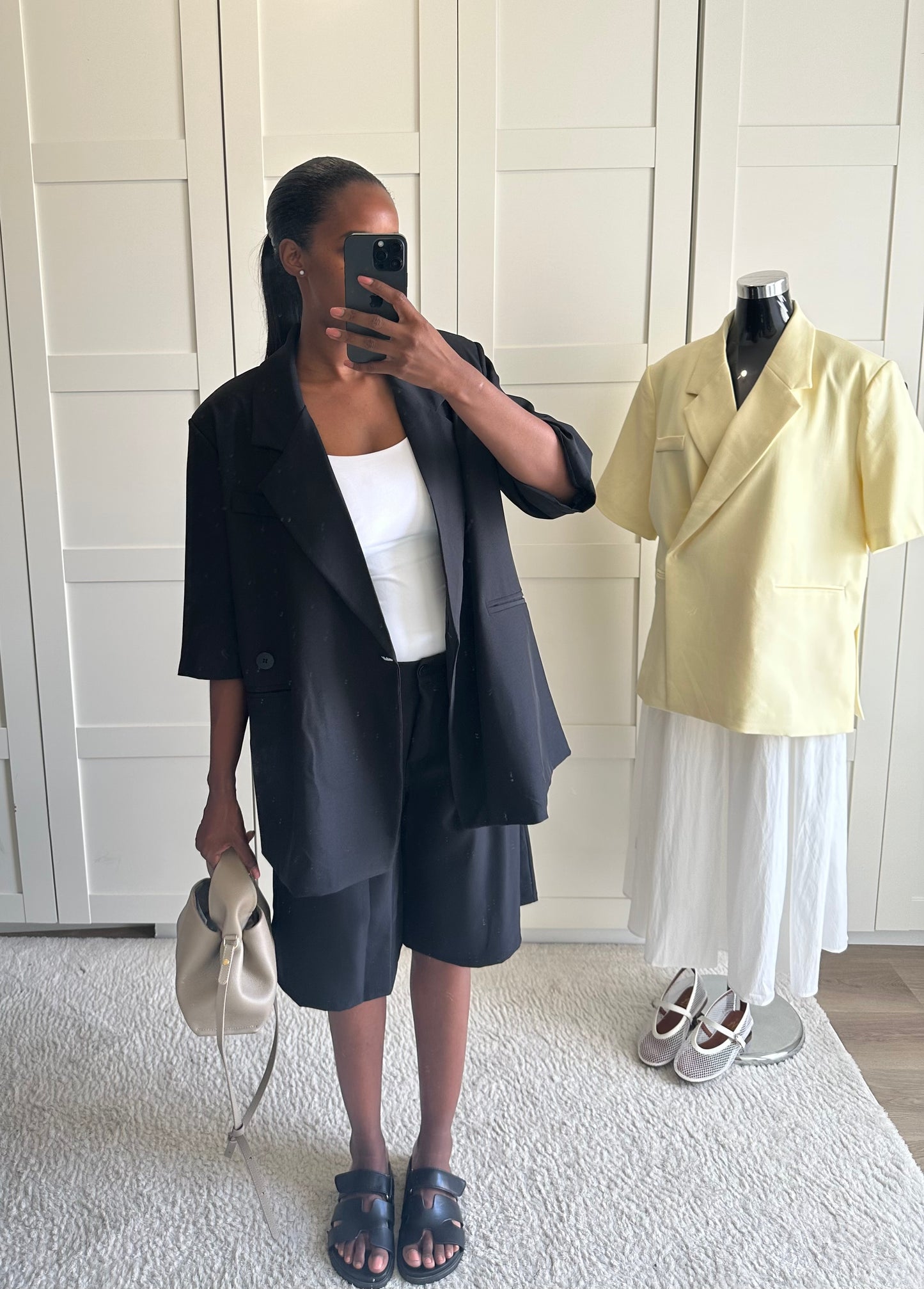 Ensemble bermuda blazer noir