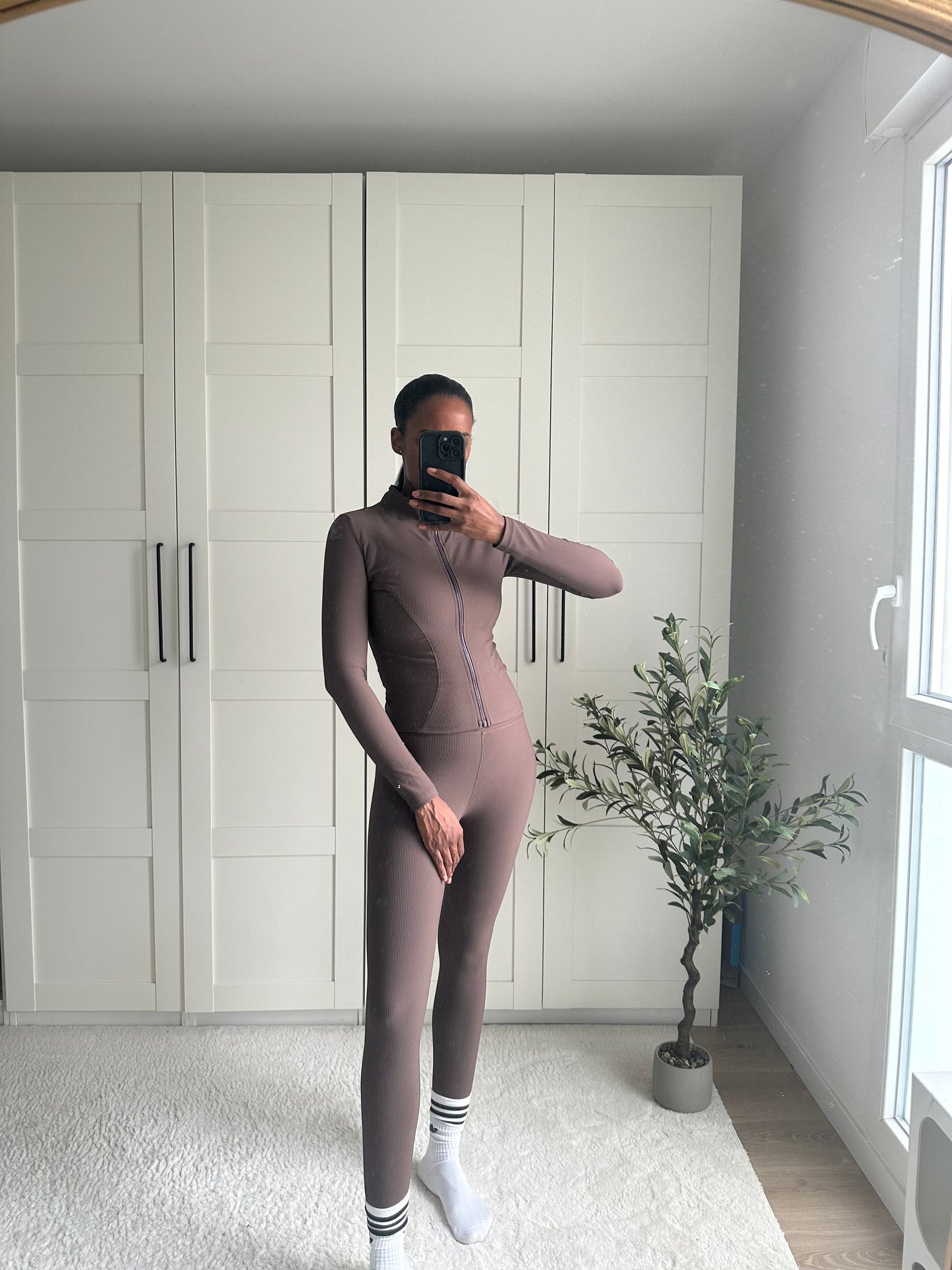 Ensemble legging et gilet (Chocolat)