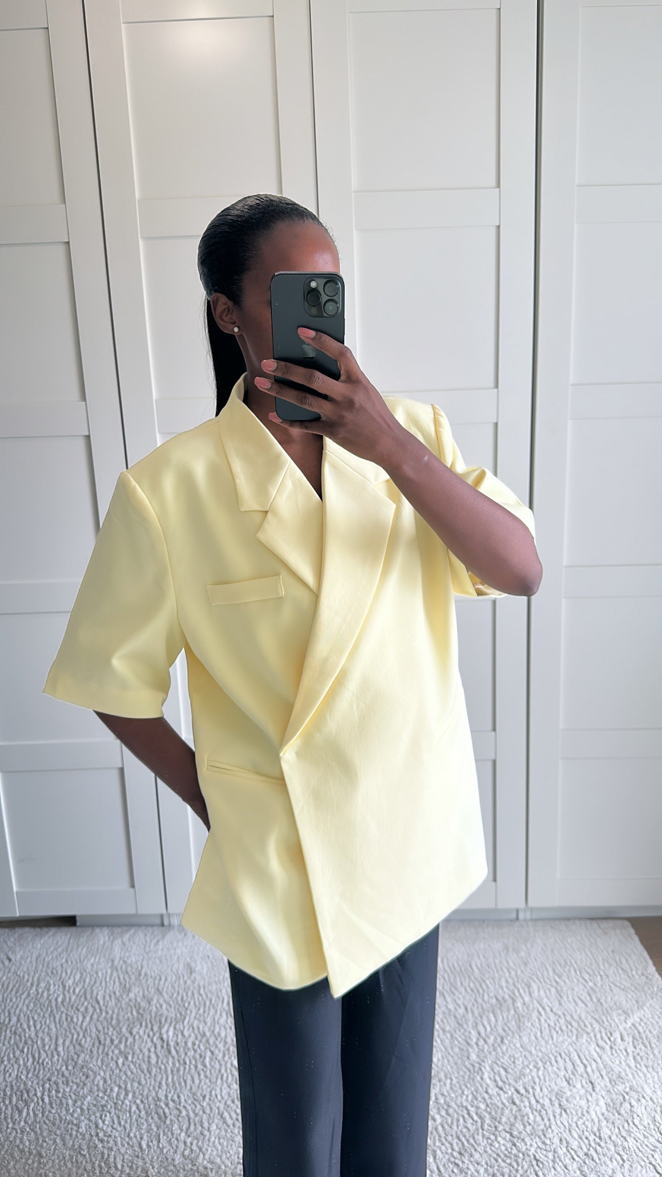 Blazer sans manches jaune