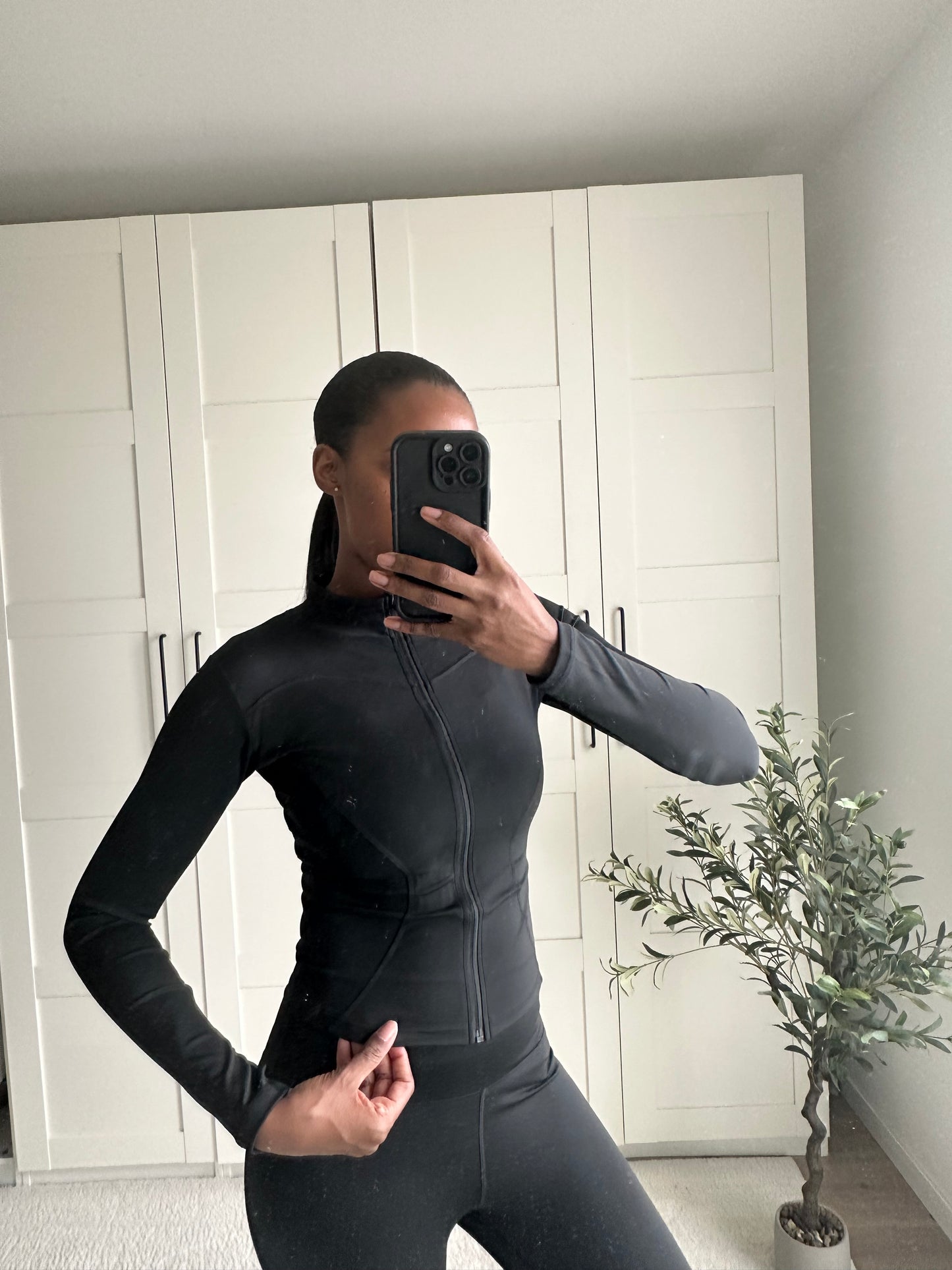 Ensemble legging et gilet Noir