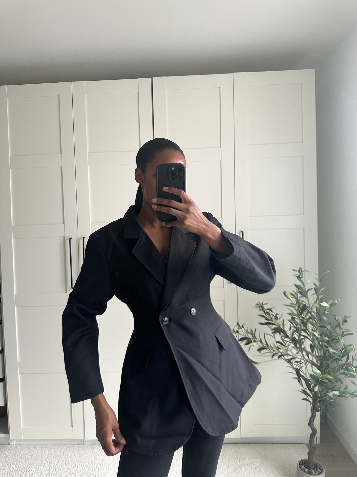 Blazer ceintré ( Noir )