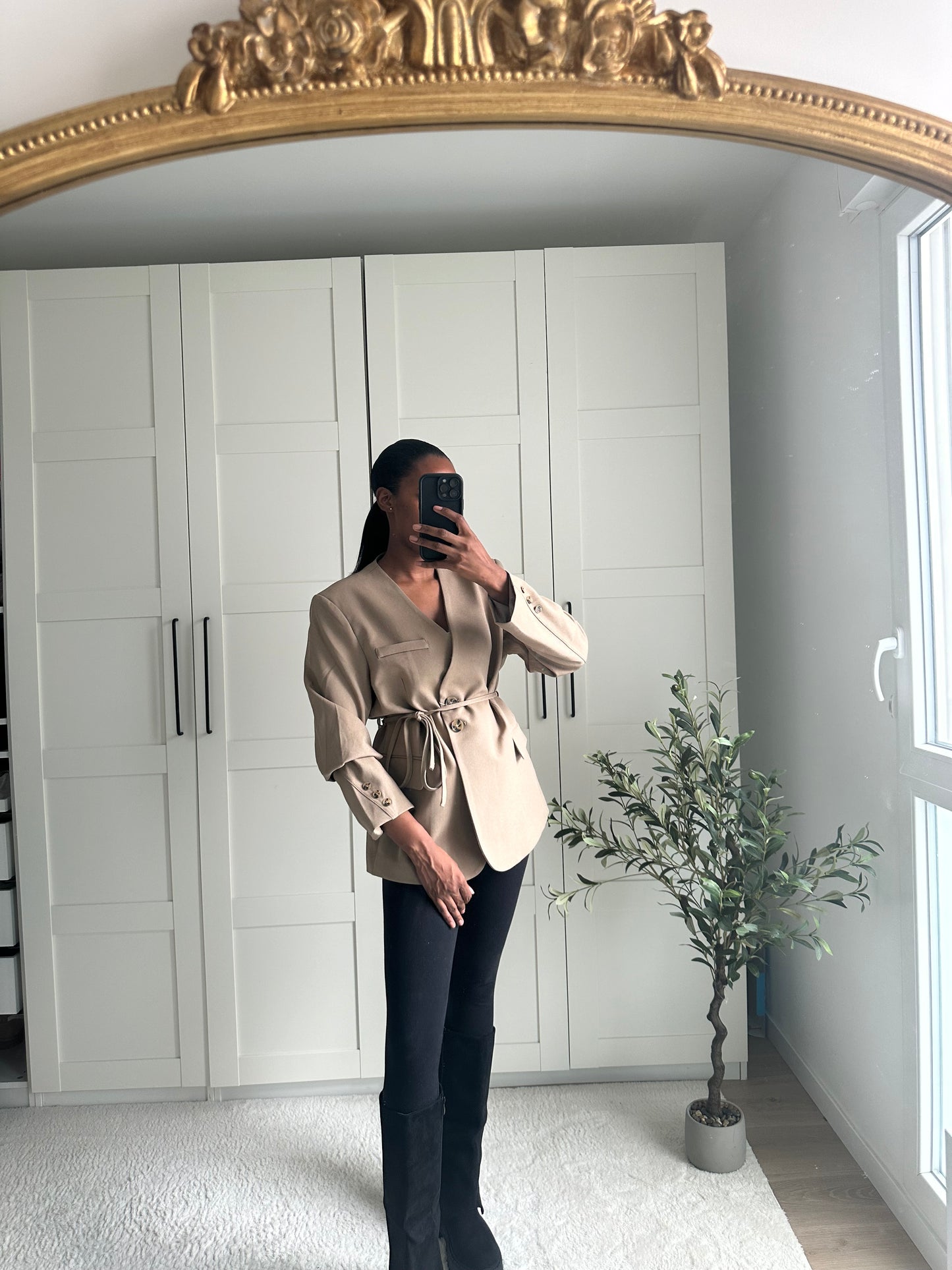 Blazer avec lacets ( Taupe )