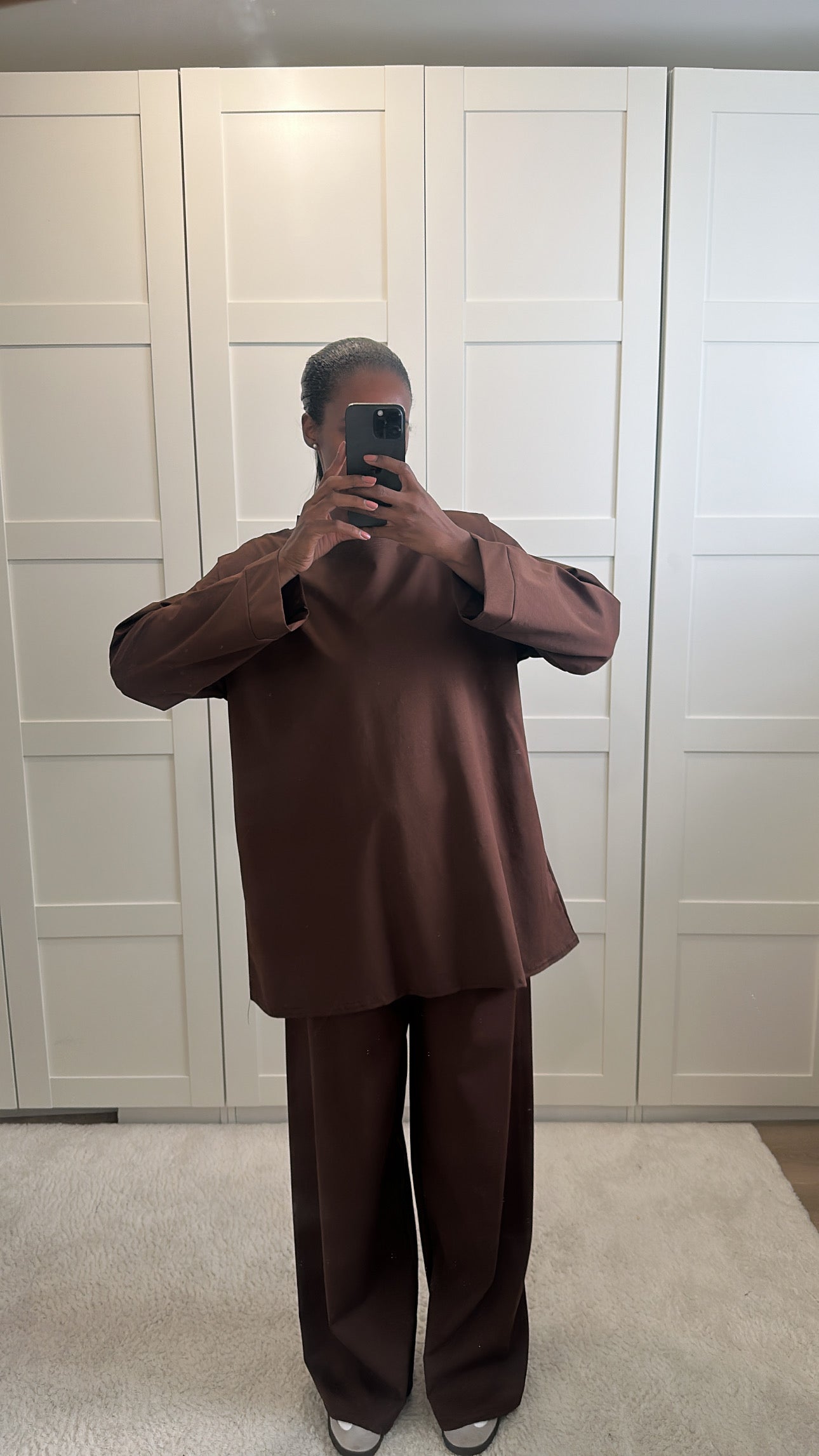 Ensemble jogging marron