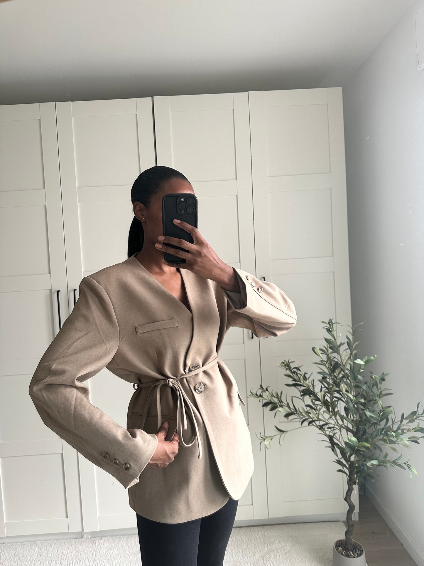 Blazer avec lacets ( Taupe )