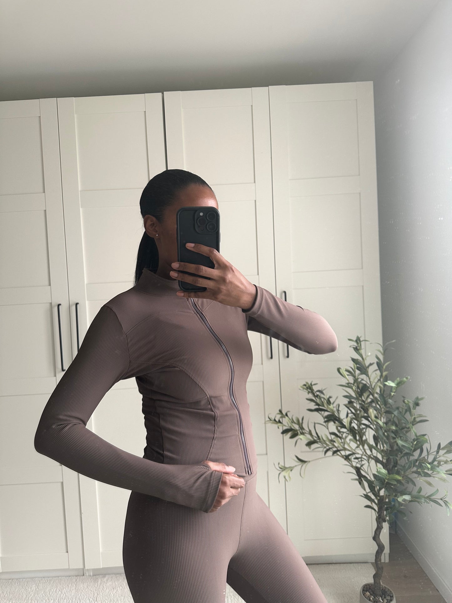 Ensemble legging et gilet (Chocolat)