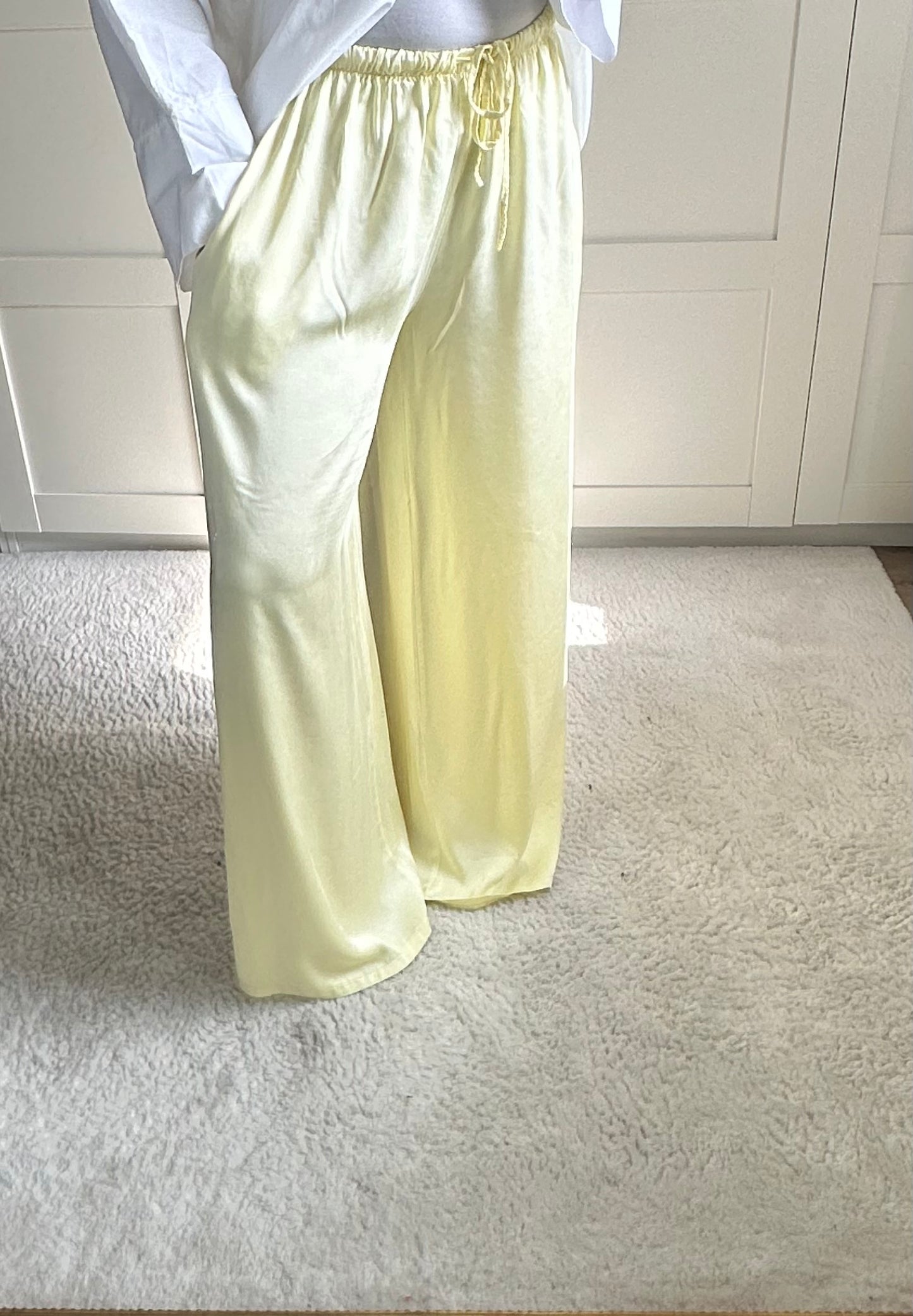 Pantalon fluide jaune