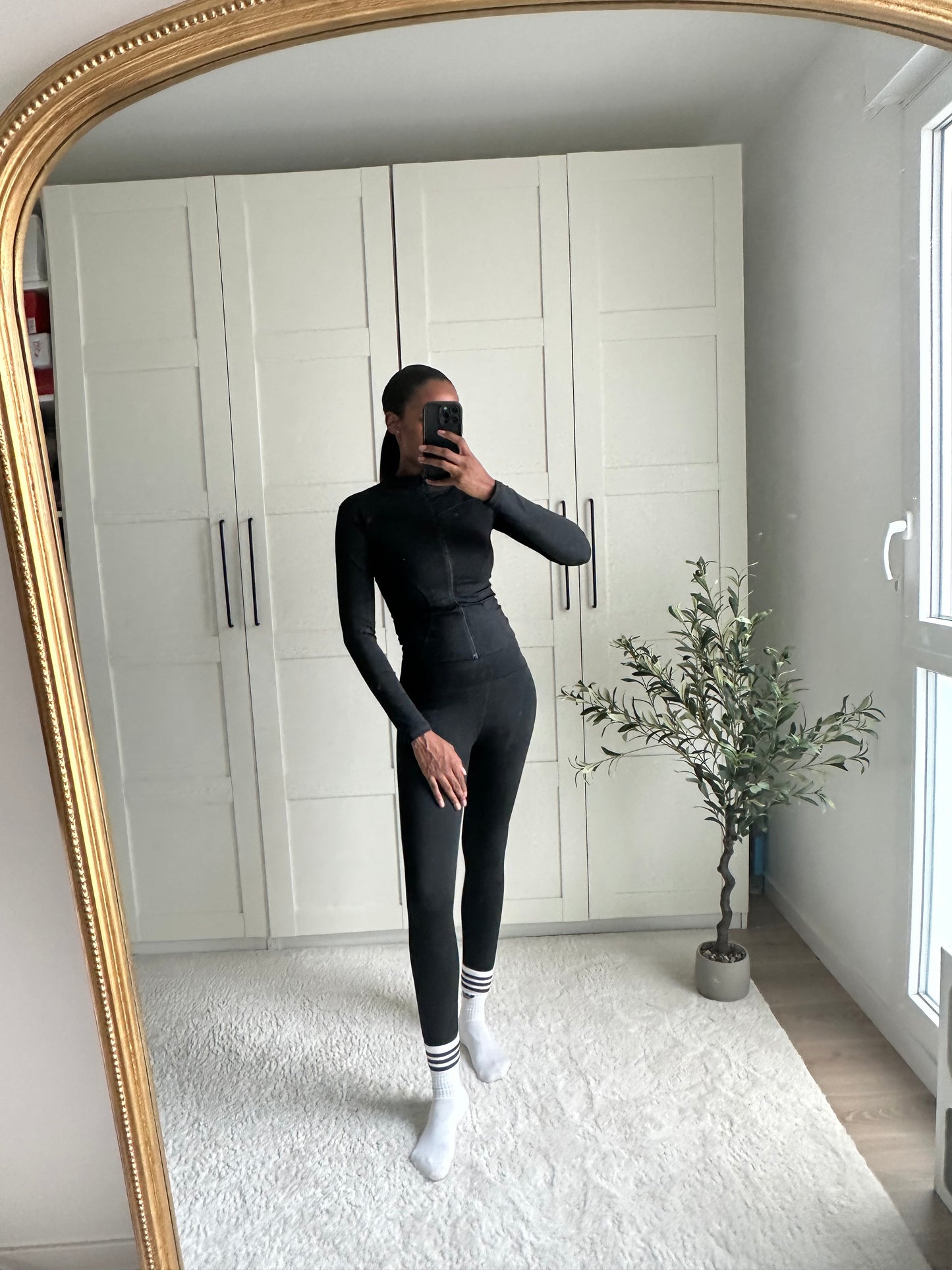 Ensemble legging et gilet Noir