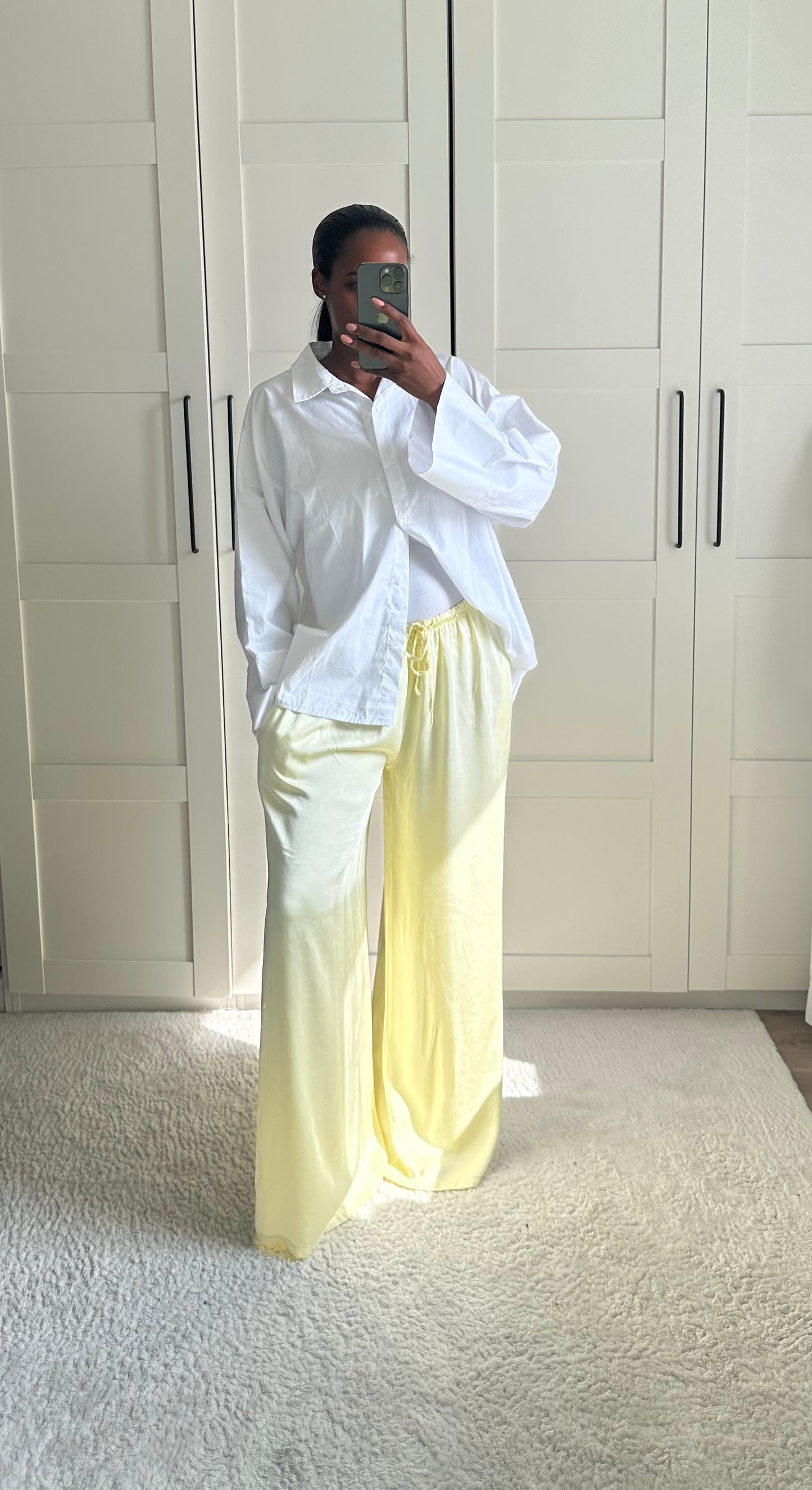 Pantalon fluide jaune