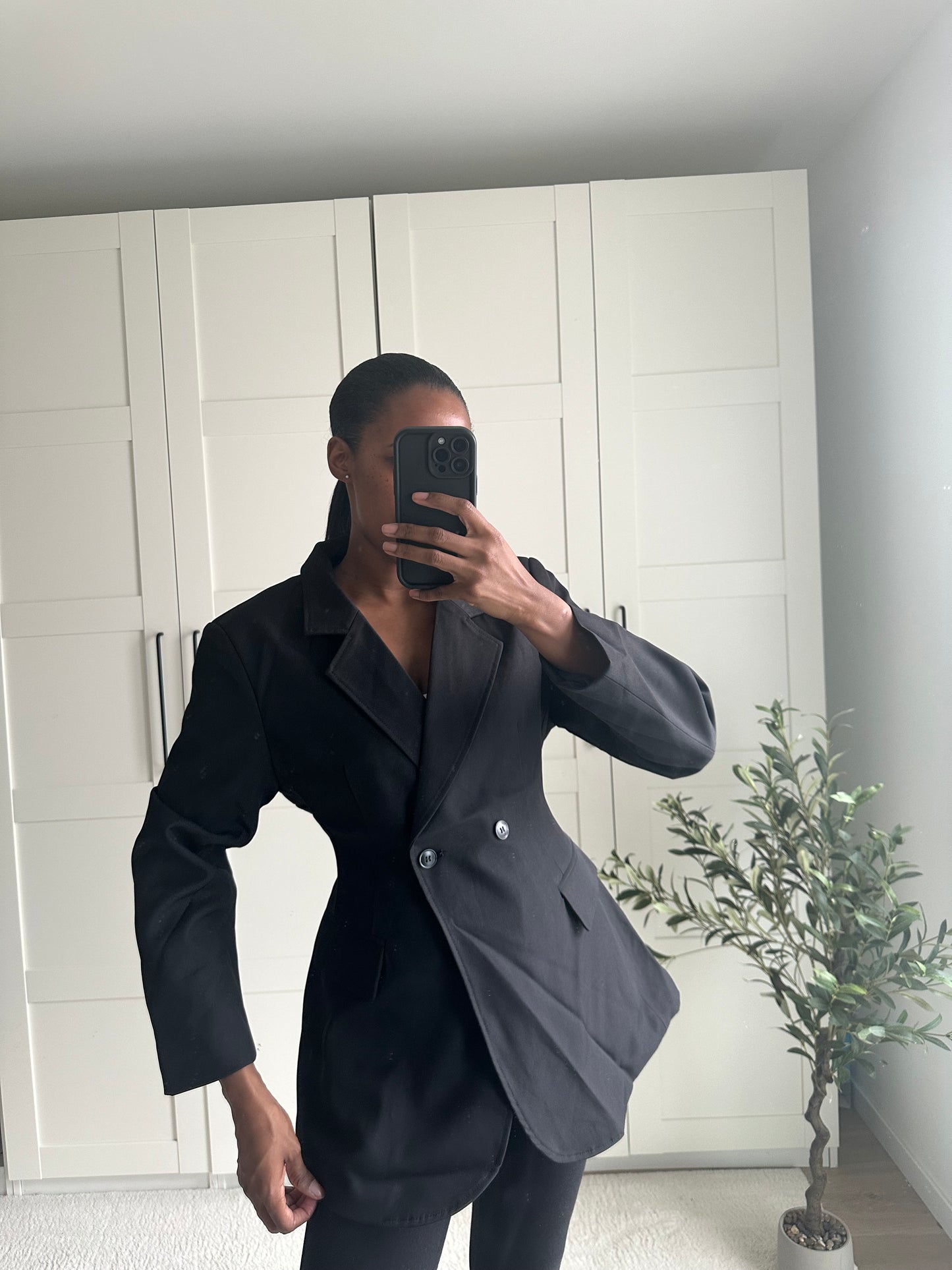 Blazer ceintré ( Noir )
