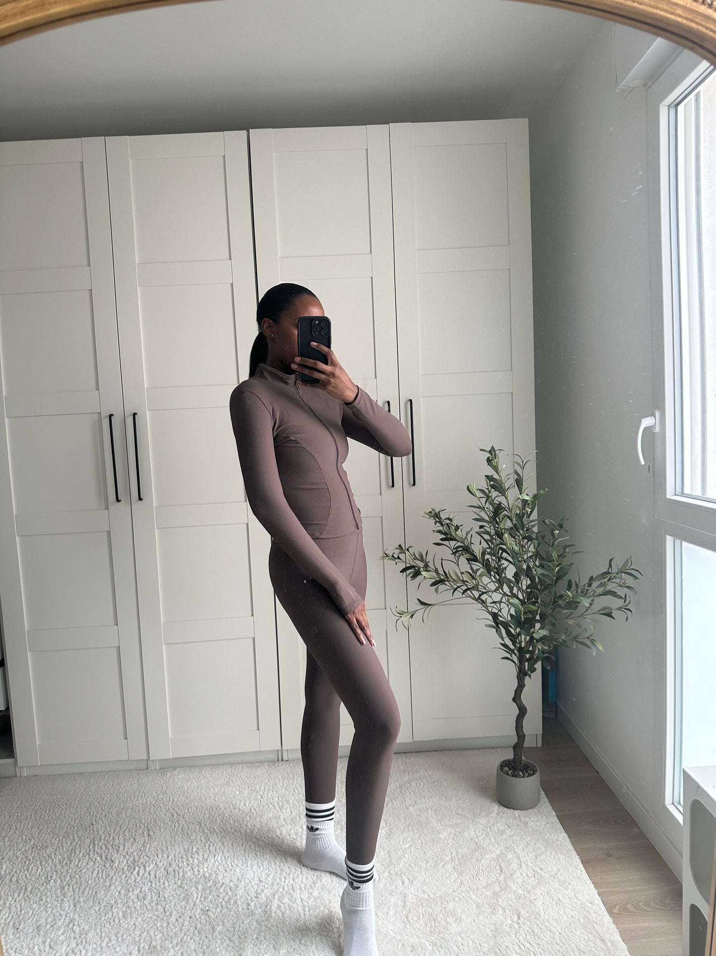 Ensemble legging et gilet (Chocolat)