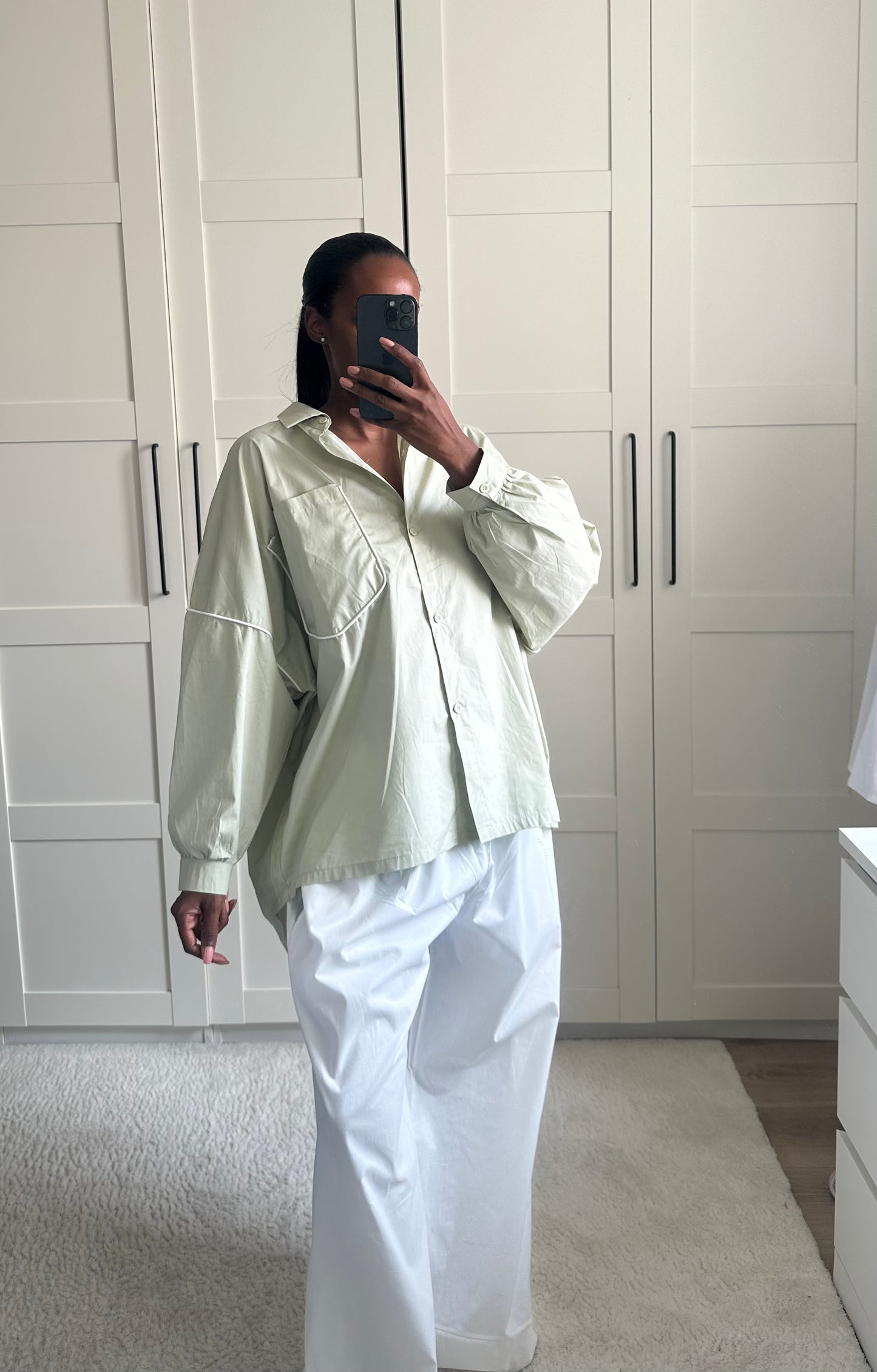 Chemise oversize Vert