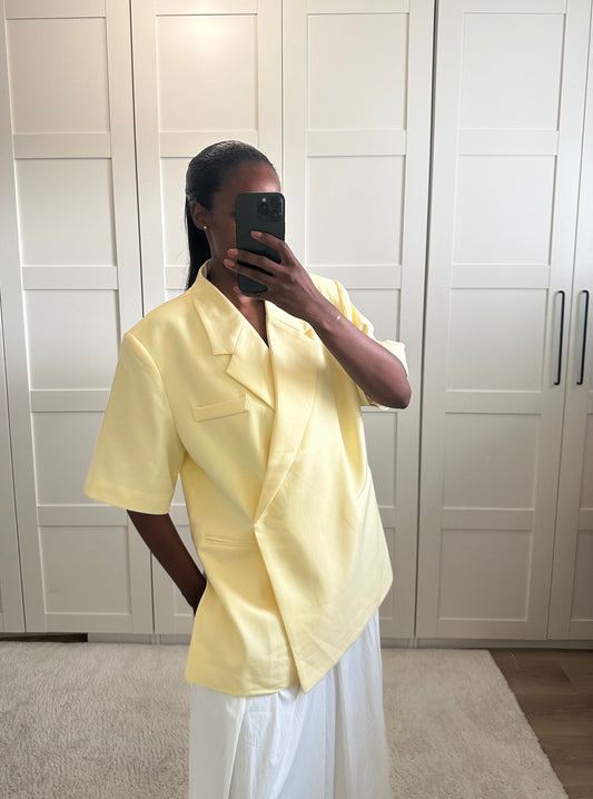 Blazer sans manches jaune