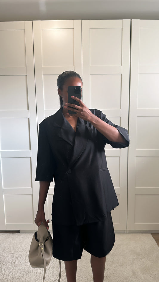 Ensemble bermuda blazer noir