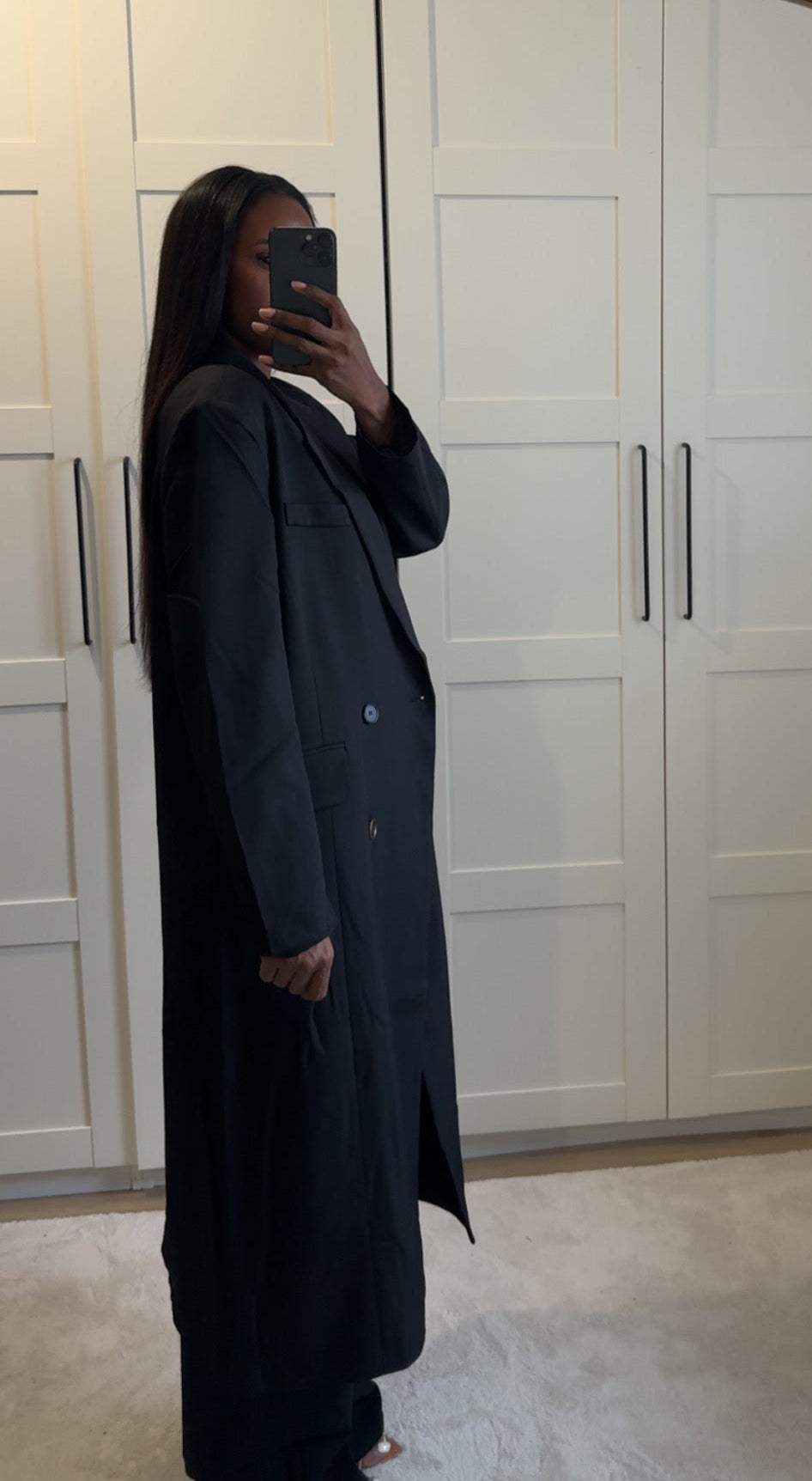 Veste blazer long oversize