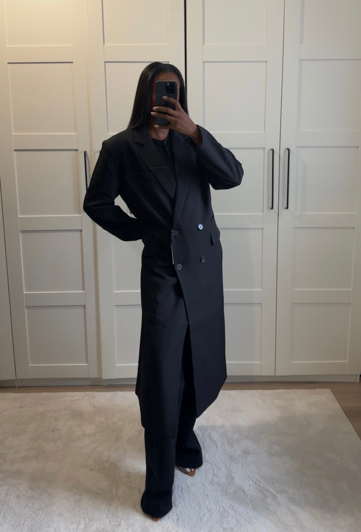 Veste blazer long oversize