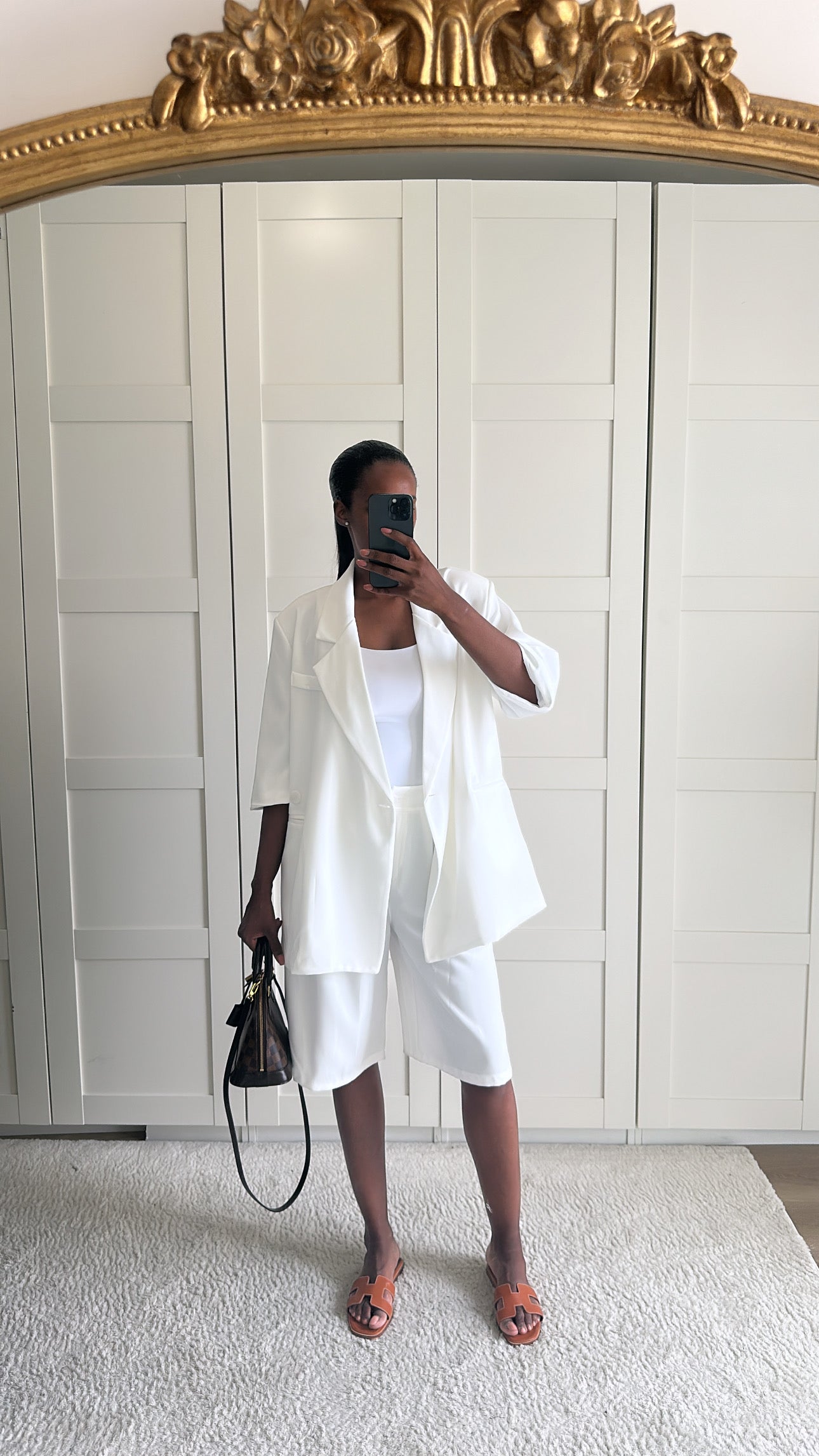 Ensemble bermuda blazer blanc