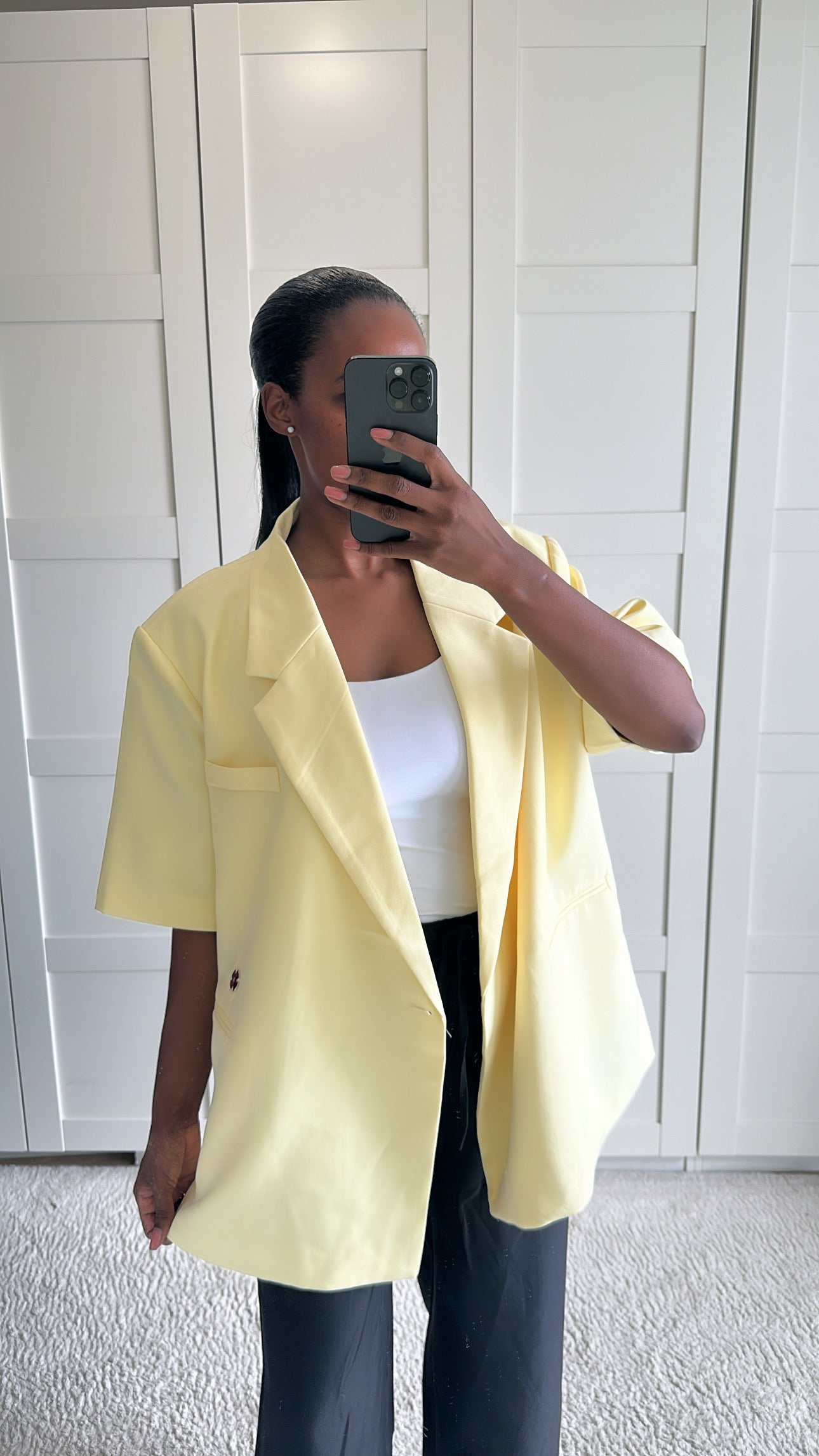 Blazer sans manches jaune