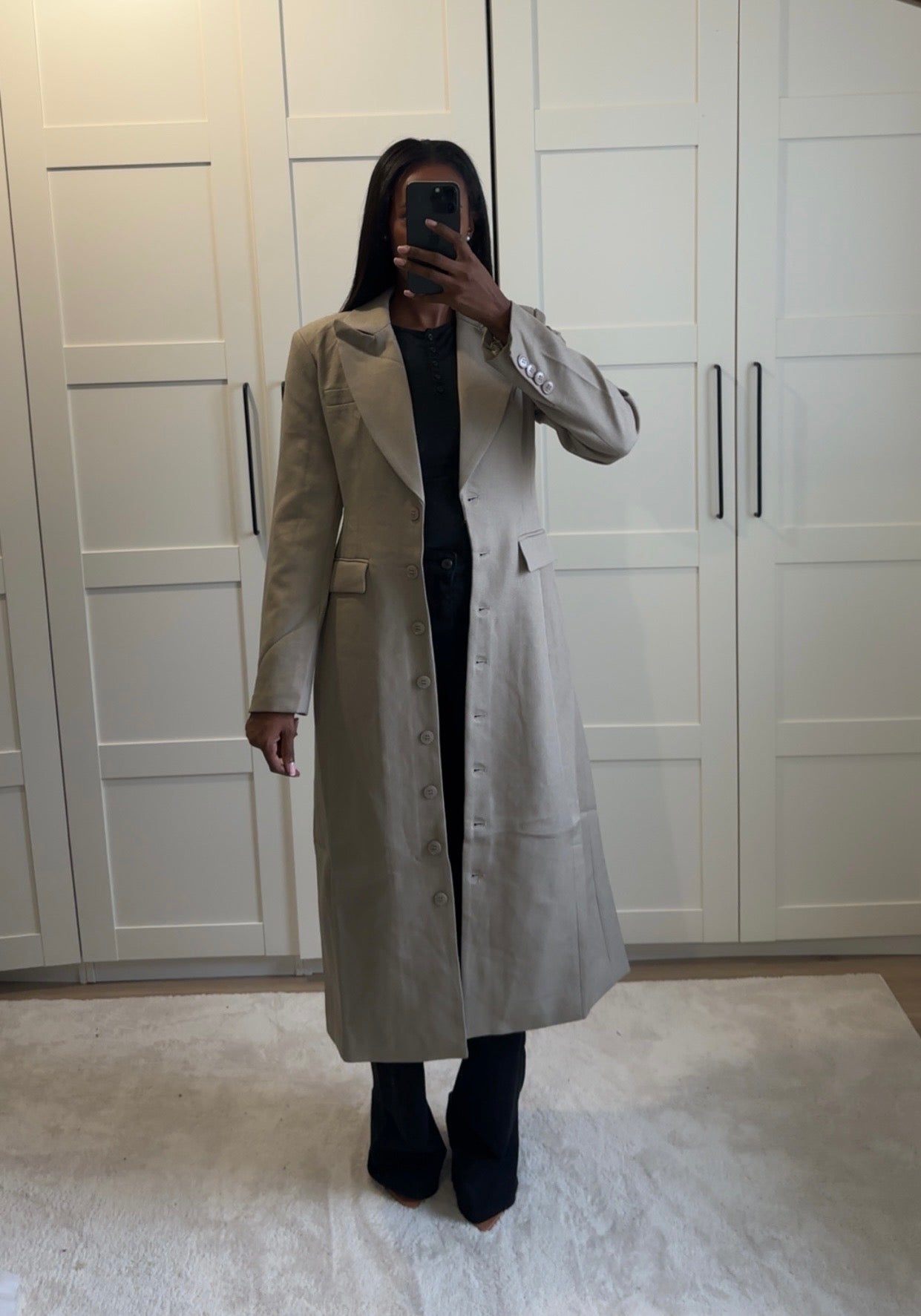 A.Manteau cintré Taupe