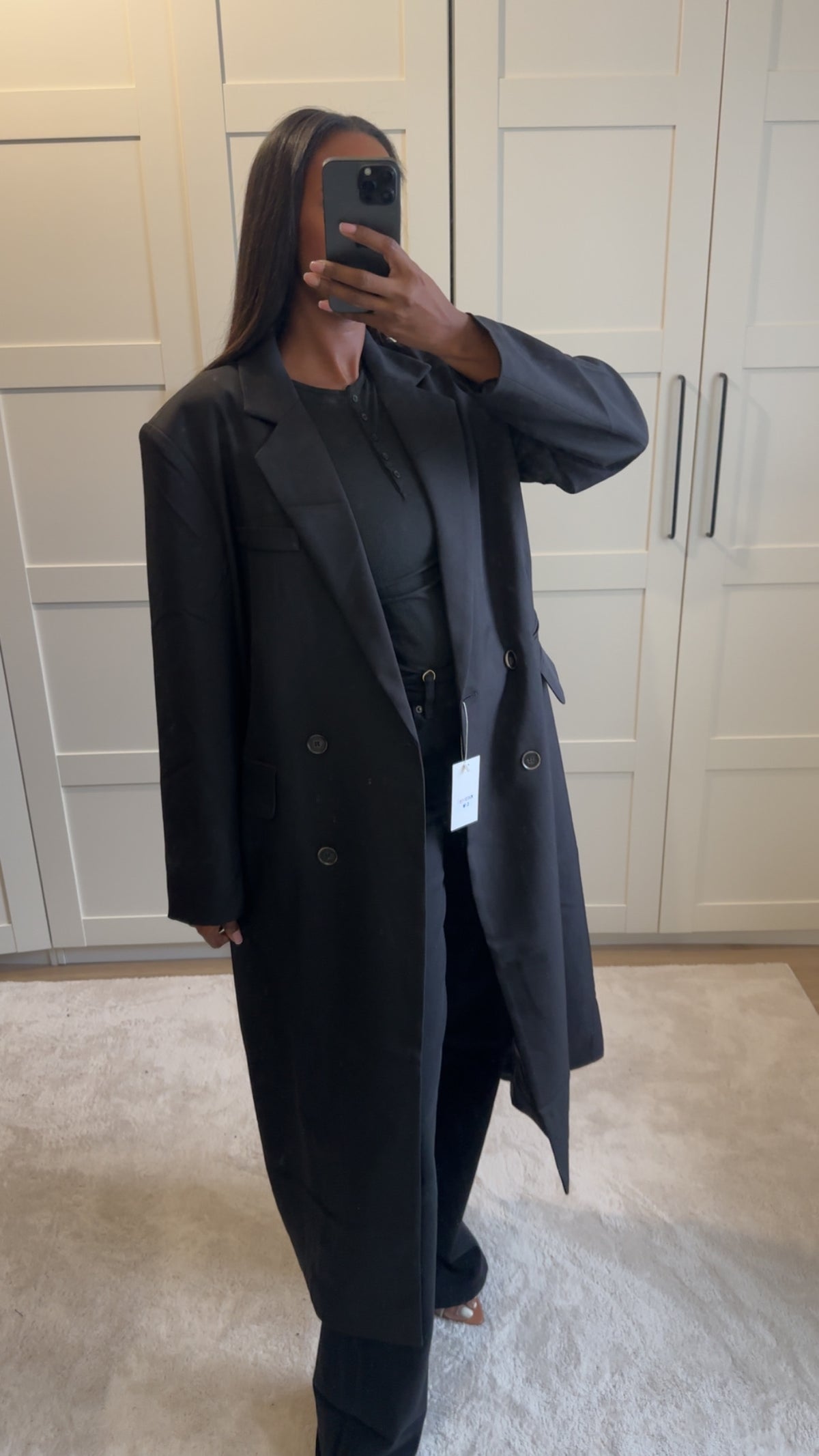 Veste blazer long oversize
