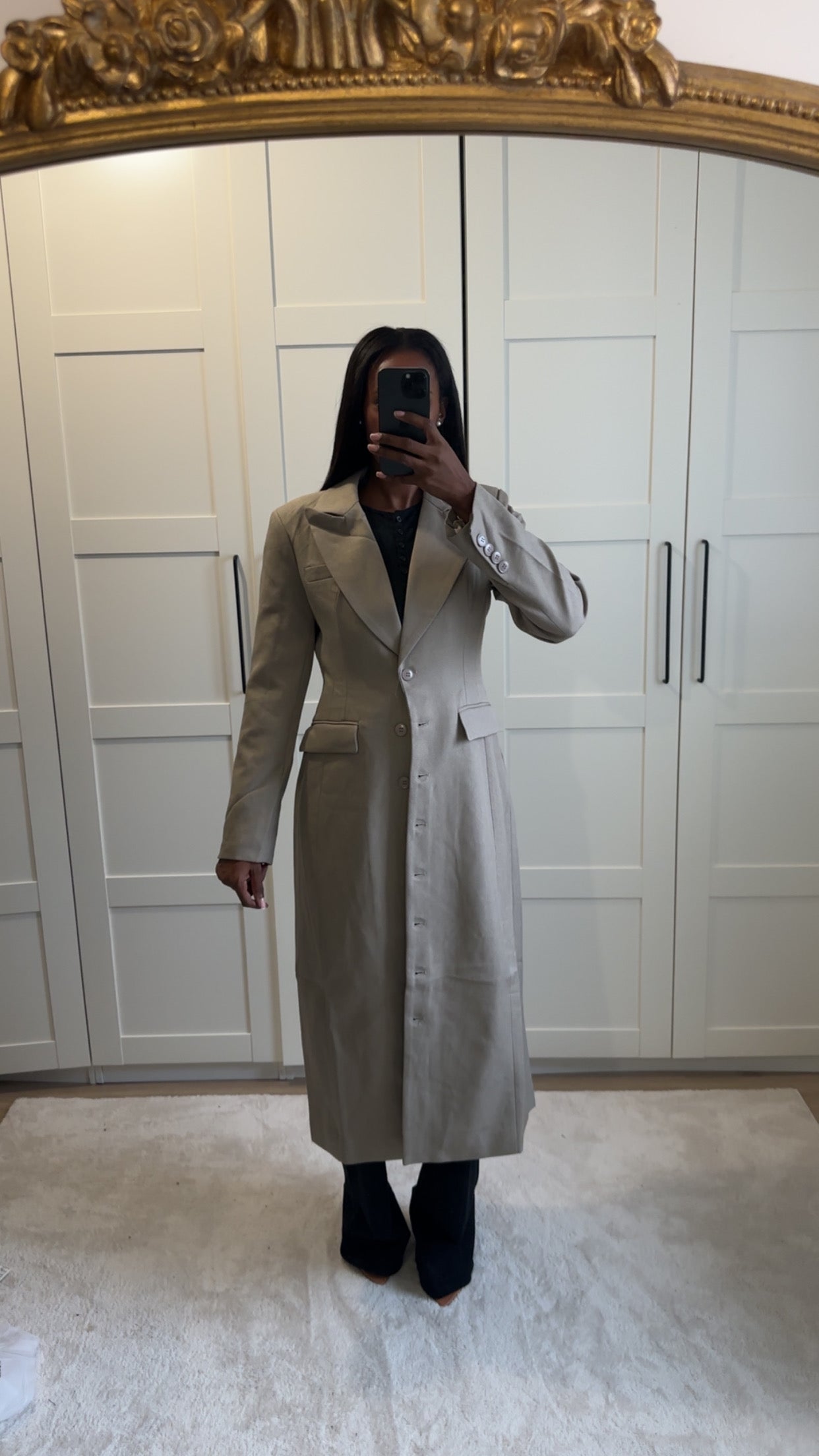 A.Manteau cintré Taupe