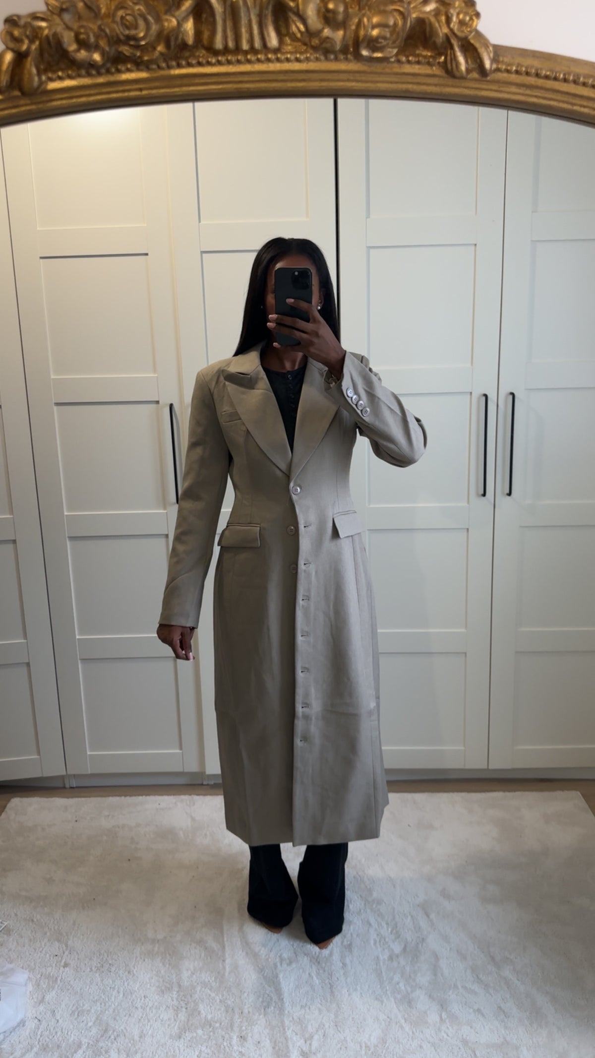 Manteau cintré Taupe